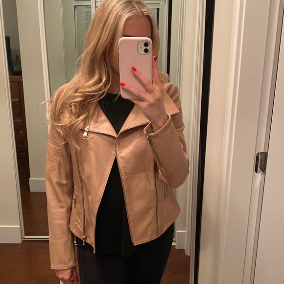 New! WOT Danier biker leather jacket - Picture 6 of 8